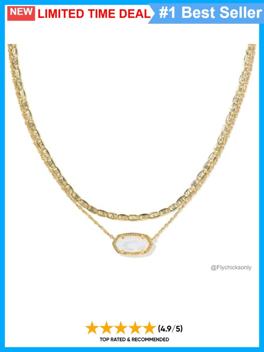 Kendra Scott Elisa Multi Strand Necklace Gold Plated Brass
